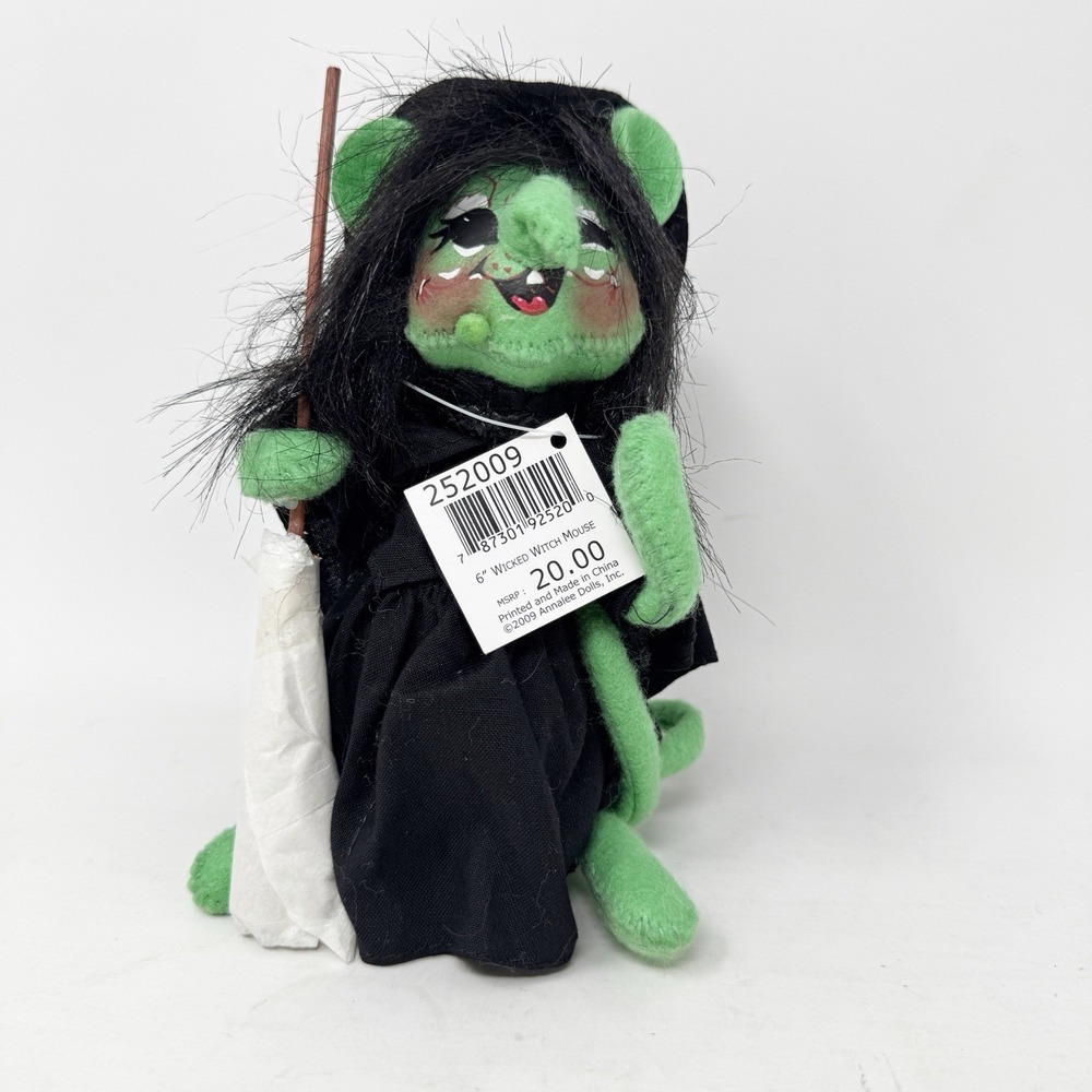 Rare Annalee Doll 6" Wicked Witch Of The West Green Mouse 252009 Wizard Of Oz